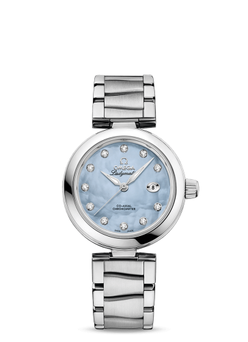 Omega LadyMatic Co-Axial 34 Stainless Steel / Blue MOP / Bracelet